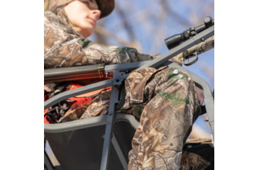 Image of Rivers Edge Treestands Relax 2-Man Ladder Stand, Rivers Edge Grey, 2-Person, RE668