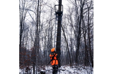 Image of Rivers Edge Treestands Retreat 1-Man Ladder Stand, Black, Medium, RE656