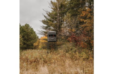 Image of Rivers Edge Treestands Shooting Platform Blind Enclosure, Gray, 2-Person, RE402B