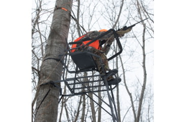 Image of Rivers Edge Treestands Uppercut Ladder Stand, Rivers Edge Grey, 1-Person, RE659