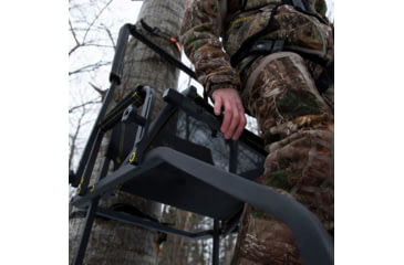Image of Rivers Edge Treestands Uppercut Ladder Stand, Rivers Edge Grey, 1-Person, RE659