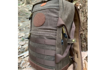 Image of Roaring Fire Dagen Waxed Canvas Backpack, Rustic Brown, 15.75x11.8x3.94 inch, RF-Wax Pack-OD