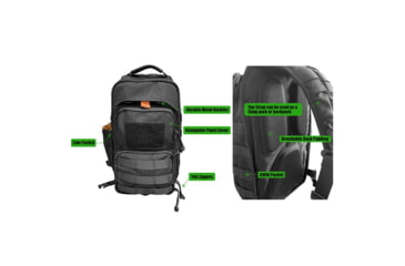 Image of Roaring Fire DarkFire Modular Pack, Black, 13.78x9x3.54 inch, RF-Darkfire-BK