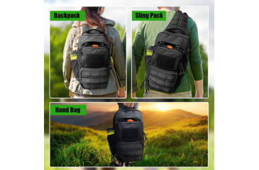 Image of Roaring Fire DarkFire Modular Pack, Black, 13.78x9x3.54 inch, RF-Darkfire-BK