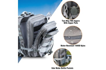 Image of Roaring Fire Timber Wolf Tactical Molle Backpack, Bug Out Bag, Gray, 19.68x11.8x9.8 inch, RF-Graypack-01