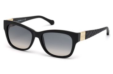 Image of Roberto Cavalli RC785T Sunglasses - Shiny Black Frame Color, Gradient Smoke Lens Color