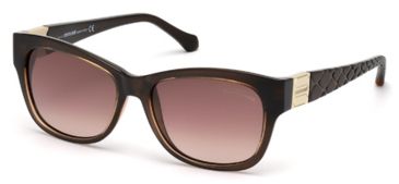 Image of Roberto Cavalli RC785T Sunglasses - Shiny Dark Brown Frame Color, Gradient Brown Lens Color
