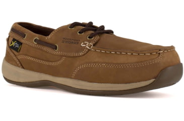 Image of Rockport Sailing Club Steel Toe Boat Shoe - Mens, Wide, Brown, 5.5, 690774393677