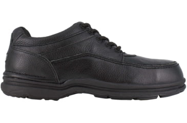 Image of Rockport Mens World Tour 5 Eye Tie Casual Moc Steel Toe Oxford Shoes, Black, 11, RK6761-BLACK-11-MENS-EW