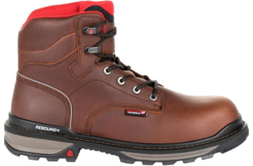 Image of Rocky Boots Rams Horn Full-grain Leather Waterproof Composite Toe Work Boot - Men's, 9 US, Medium, Dark Brown, RKK0257-M-9