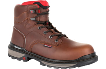 Image of Rocky Boots Rams Horn Full-grain Leather Waterproof Composite Toe Work Boot - Men's, 9 US, Medium, Dark Brown, RKK0257-M-9