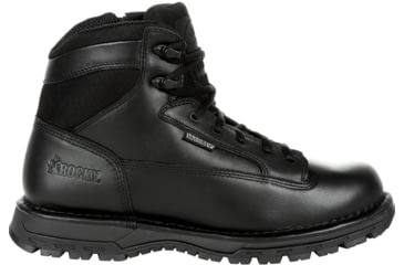 Image of Rocky Boots Portland 6'' Black Side Zip Waterproof Public Service Boot - RKD0071BK15M