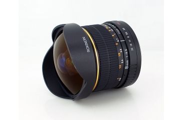 Image of Rokinon 8mm F3.5 Fisheye Camera Lens for Olympus 4/3 Mount, Black FE8M-O