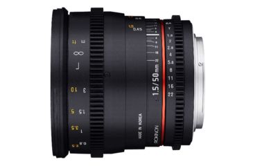 Image of Rokinon DS 50mm T1.5 Cine Camera Lens for Canon EF, Black DS50M-C