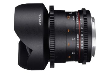 Image of Rokinon DS 14mm T3.1 Cine Camera Lens for Canon EF, Black DS14M-C