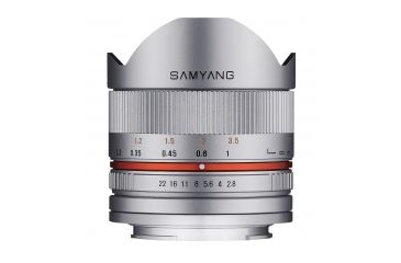 Image of Rokinon Series 2 8mm F2.8 UMC Ultra Wide Angle Fisheye Camera Lens for Fuji X Mount (Silver) RK8MS-FX