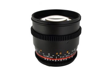 Image of Rokinon 85mm T1.5 Cine Aspherical Camera Lens for Canon EF Mount, Black CV85M-C