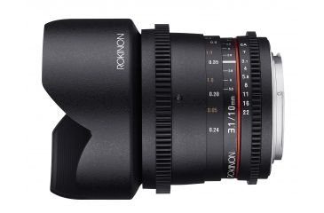 Image of Rokinon 10mm T3.1 Cine Super Wide Angle Camera Lens for Canon EF Mount, Black CV10M-C
