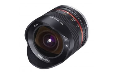 Image of Rokinon Series 2 8mm F2.8 UMC Ultra Wide Angle Fisheye Camera Lens for Canon M Mount (Black) RK8MBK28-M