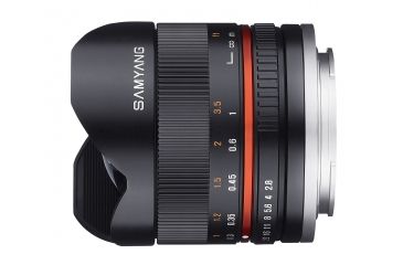 Image of Rokinon Series 2 8mm F2.8 UMC Ultra Wide Angle Fisheye Camera Lens for Canon M Mount (Black) RK8MBK28-M