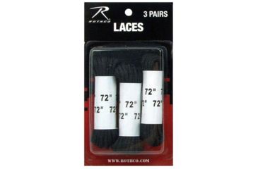 Image of Rothco 72 Boot Laces - 3 Pack, Black, 61913-Black