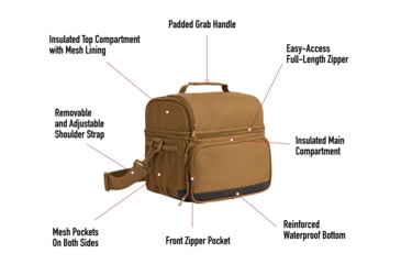 Image of Rothco 925 Lunch Cooler, Work Brown, 29092-WorkBrown