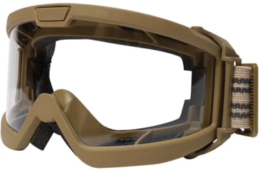 Image of Rothco ANSI Ballistic OTG Goggle System, Interchangeable Smoke/Clear/Yellow Lenses, Coyote Brown Frame, 10738-CoyoteBrown