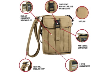 Image of Rothco Canvas Travel Portfolio Bag, Coyote Brown, 21250-CoyoteBrown