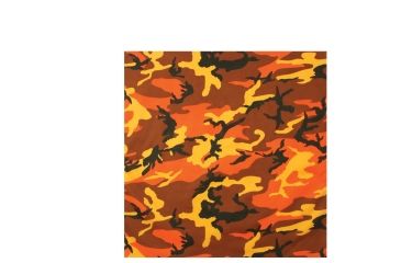Image of Rothco Colored Camo Bandana, Savage Orange Camo, 4162-SavageOrangeCamo