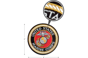 Image of Rothco Deluxe Round U.S.M.C. Patch, Red/Blue, 1549