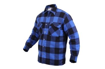 Image of Rothco Extra Heavyweight Buffalo Plaid Sherpa-lined Flannel Shirts, Blue, 2XL, 3740-Blue-2XL