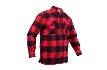 Image of Rothco Extra Heavyweight Buffalo Plaid Sherpa-lined Flannel Shirts, Red, Small, 3739-Red-S