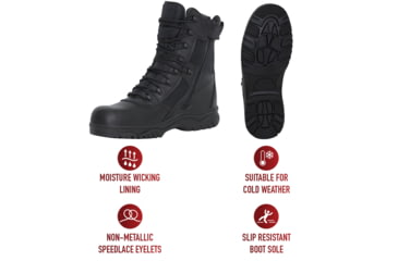 Image of Rothco Forced Entry Tactical Boot With Side Zipper &amp; Composite Toe, 11.5, 21779