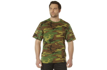 Image of Rothco Full Comfort Fit T-Shirt, Woodland Camo, Small, 84215-WoodlandCamo-S