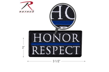 Image of Rothco Honor &amp; Respect Morale Patch, Nylon/Cotton/Rayon, 3.5 x 2, 1863