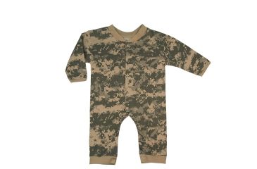 Image of Rothco Infant Camo Long Sleeve and Leg One-piece Bodysuit, ACU Digital Camo, 3-6 Months, 67058-ACUDigitalCamo-3-6Months