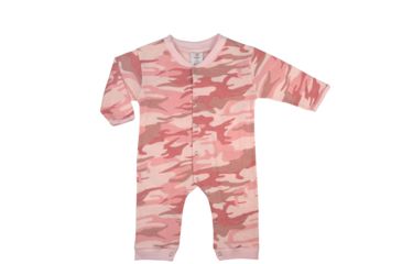 Image of Rothco Infant Camo Long Sleeve and Leg One-piece Bodysuit, Pink Camo, 3-6 Months, 67059-PinkCamo-3-6Months