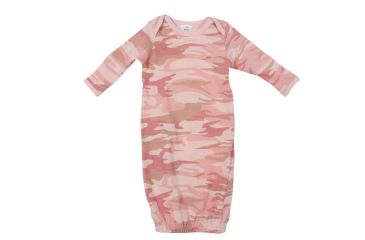Image of Rothco Infant Long Sleeve Camo One-Piece Sleeper, Baby Pink Camo, 0-3 Months, 67159-BabyPinkCamo-0-3Months