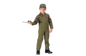Image of Rothco Flight Coverall With Patches - Kid's, Small, Olive Drab, 7302-205
