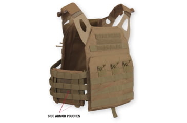 Image of Rothco LACV Side Armor Pouch Set, 5.75in x 5.75in x 0.5in, Coyote Brown, 5729