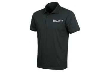 Image of Rothco Law Enforcement Printed Polo Shirt - Security, Black, XL, 7698-Black-Security-XL