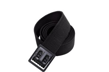 Image of Rothco Military Web Belts w/ Open Face Buckle, Black, 54, 4292-Black-Black-54Inches