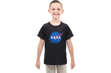 Image of Rothco NASA Meatball Logo T-Shirt, Kids, Black, Large, 1918-189