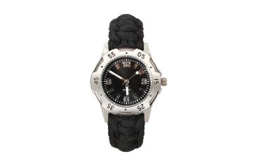 Image of Rothco Paracord Bracelet Watch, Black, 9, 4253-Black-9Inches