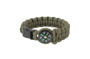 Image of Rothco Paracord Compass Bracelet, Olive Drab, 7, 958-OliveDrab-7Inches
