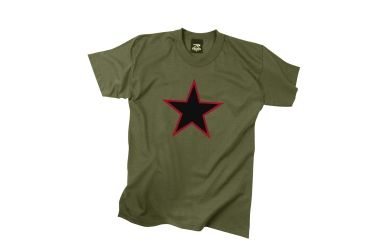 Image of Rothco Red China Star T-Shirt, Small, 60303-S