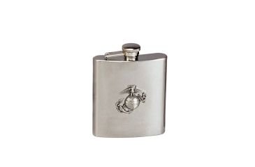 Image of Rothco Stainless Steel Marine Corps Emblem Flask, 650