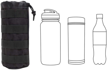 Image of Rothco Tactical MOLLE Bottle Carrier, Black, 51020-Black