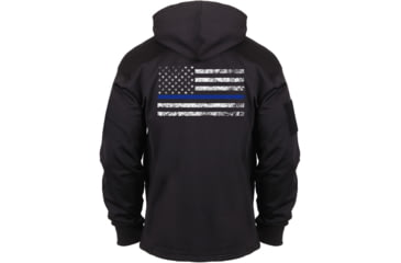 Image of Rothco Thin Blue Line Concealed Carry Hoodie, Black, Small, 52071-Black-S