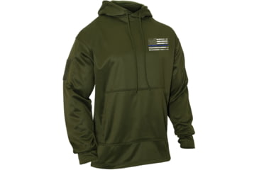 Image of Rothco Thin Blue Line Concealed Carry Hoodie, Olive Drab, Extra Large, 52471-OliveDrab-XL